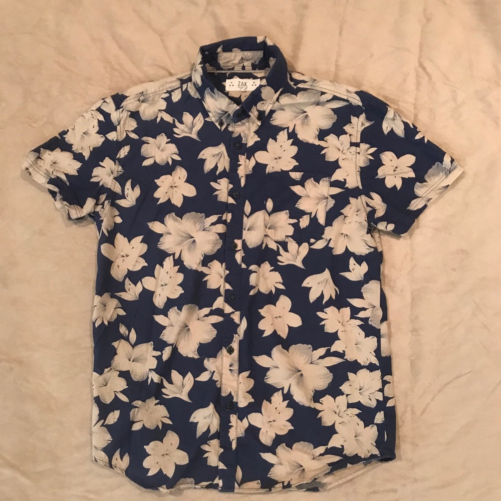 ZAK Brand Los Angeles FLORAL button down